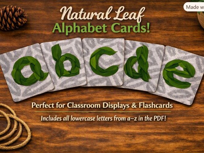 Natural Decor Lettering  a-z lowercase
