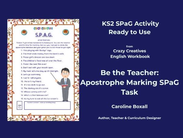 Be the Teacher: Apostrophe Punctuation SPaG