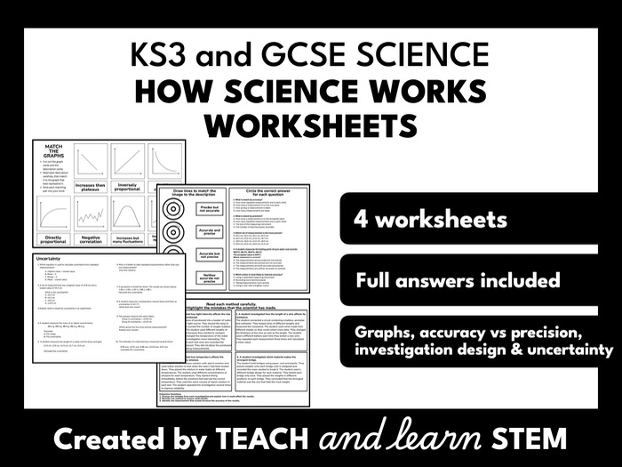 How Science Works Worksheets | Scientific Methodology | Cover Work Activity