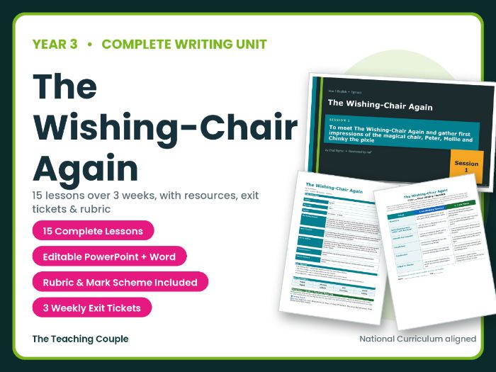 The Wishing-Chair Again | Year 3 English Unit | 15 Complete Lessons + Resources + Mark Scheme