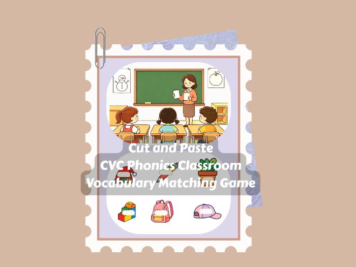 CVC Phonics Cut & Paste Vocabulary Game