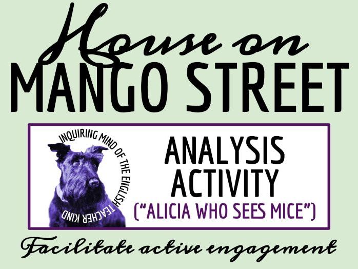 House on Mango Street Close Reading Analysis Worksheet | Alicia Who Sees Mice (Vignette 14)