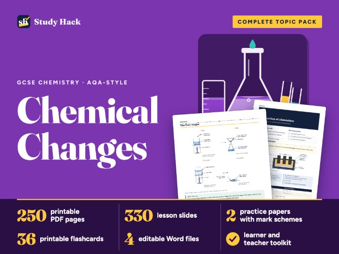 GCSE Chemistry Chemical Changes: AQA-style workbook, practice papers and lessons