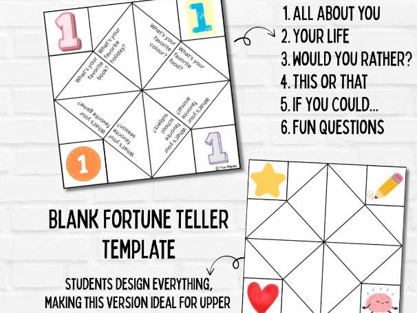 Getting to Know You Fortune Tellers | ESL Speaking Activity | Ice Breaker Conversation Game