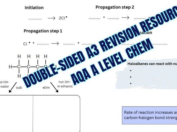 Haloalkanes A3 revision resource