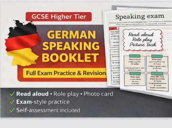 Edexcel GCSE German Speaking Workbook (Higher) | Role Play, Photo Card & Conversation