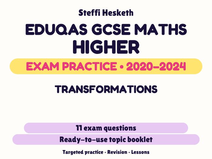 Eduqas GCSE Maths Higher: Transformations Exam Questions | 2020-2024