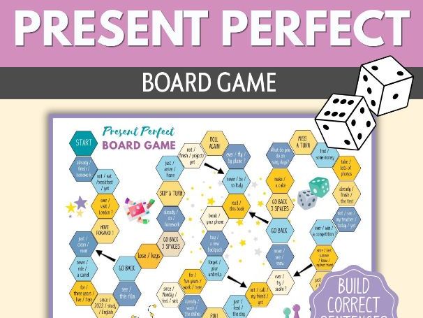Present Perfect Board Game ESL Grammar Speaking Activity
