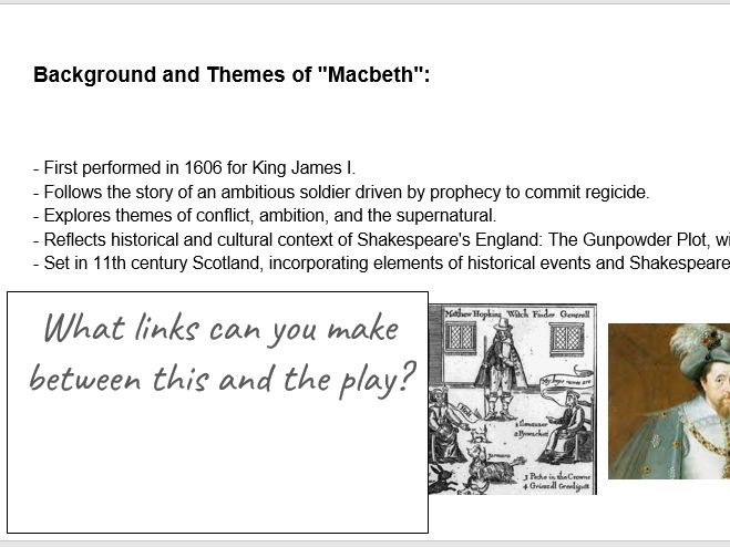Macbeth Context Revision, GCSE
