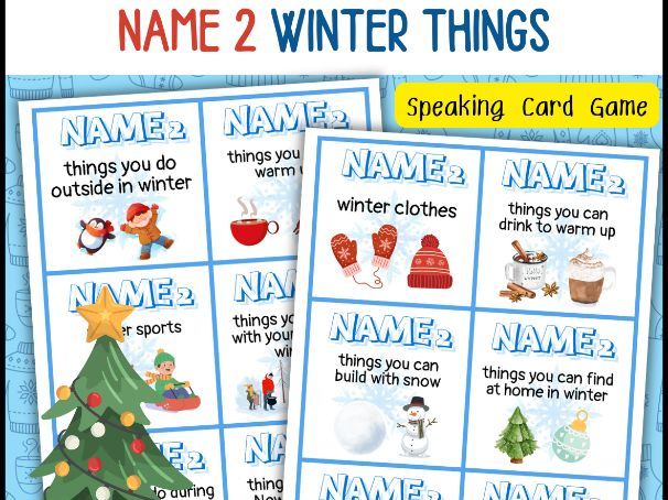 Name 2 Winter Things! – Fun Speaking Card Game for Kids