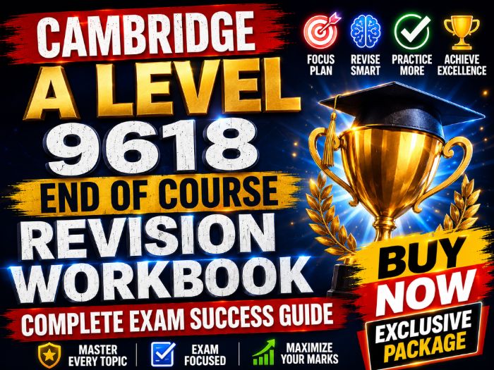 Cambridge A Level 9618 End of Course Revision Workbook | Complete Exam Success Guide