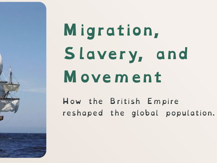 Year 8 - British Empire - Migration, Slavery, and Movement