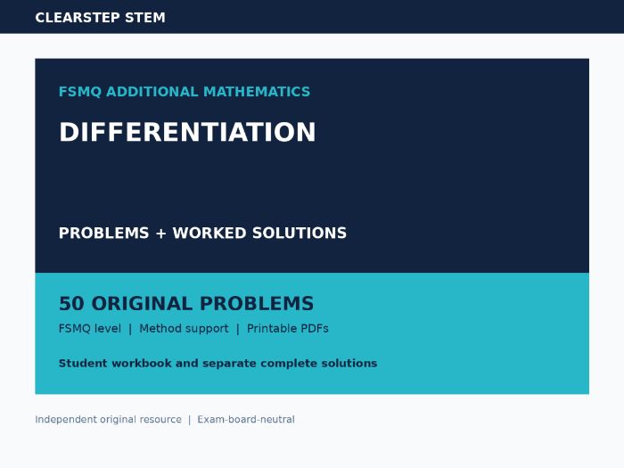 FSMQ Differentiation Worked Solutions