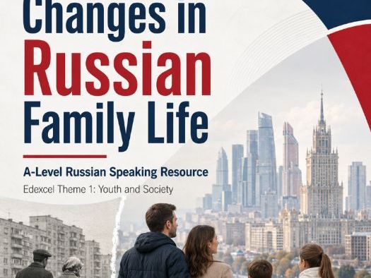 A-Level Russian: Family Life in Modern Russia — Speaking, Reading & Vocabulary Pack