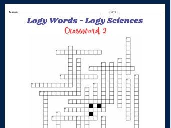 Science Vocabulary Challenge: 3 ‘-logy’ Crossword Puzzles