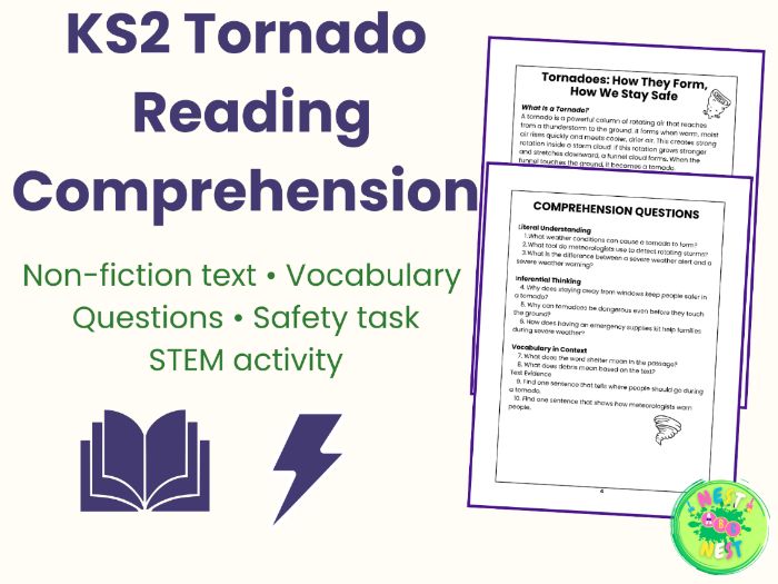 Tornado Facts – KS2 Non-Fiction Reading & Science Comprehension