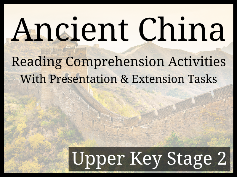 Ancient China Reading Comprehension Activities | Year 5 & Year 6 | UKS2