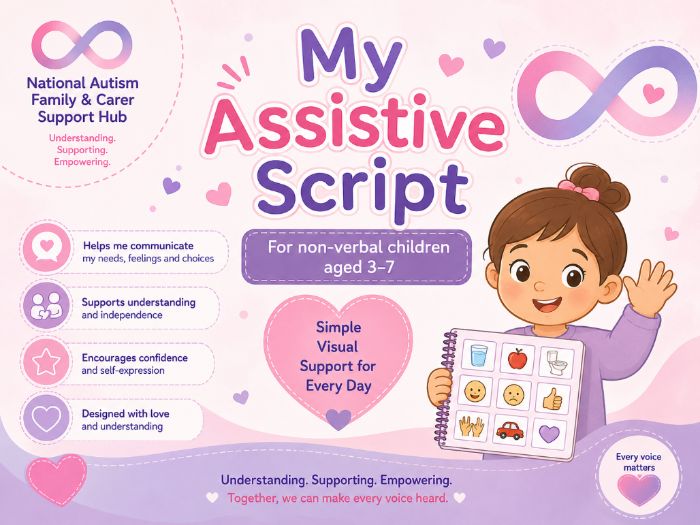 ASD Assistive Script | Ages 3–7 Visual Aid