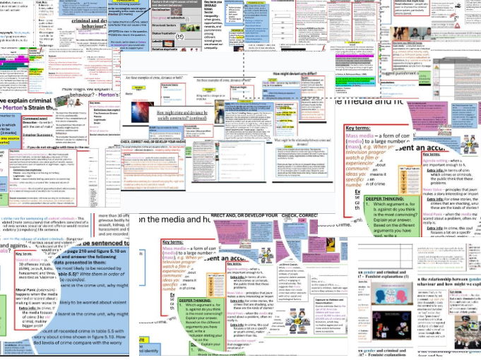 AQA GCSE Sociology: Crime BUNDLE