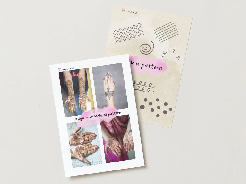 Design a Mehndi hand - Diwali