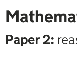 2025 Maths Reasoning
