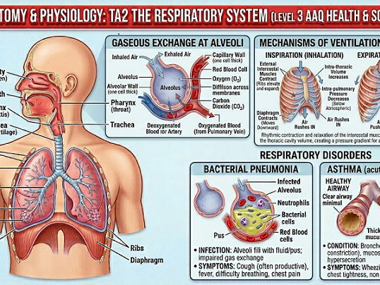 OCR AAQ Level 3 F091 Anatomy and Physiology  – Complete scheme of work for TA2 Respiratory system
