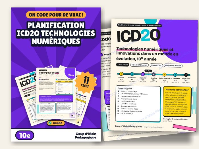 French Course Plan Grade 10 ICD2O Digital Technology and Innovations