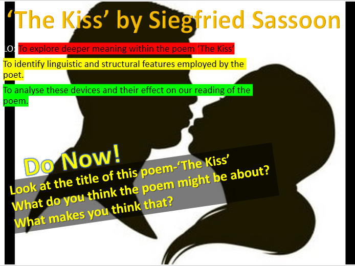 Poem Analysis - 'The Kiss' by Siegfried Sassoon