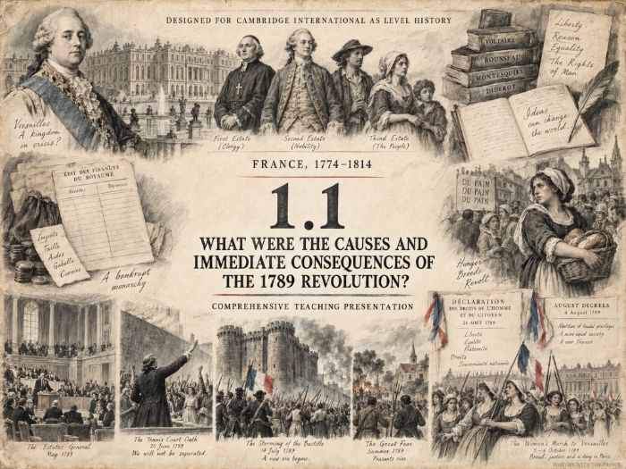 Cambridge AS Level History 9489 | 2027–2029 | French Revolution 1789 | Unit 1.1 Teaching Slides