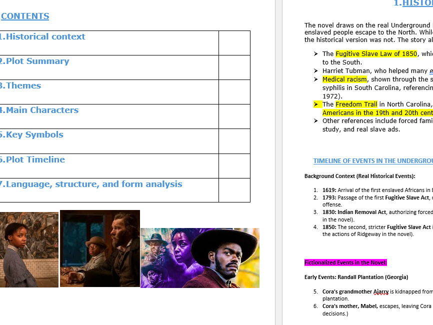 The Underground Railroad Colson Whitehead Revision Literature 9695 As level
