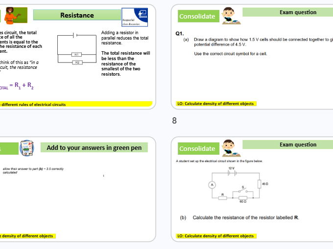 Circuit rules revision GCSE Combined Science AQA Physics