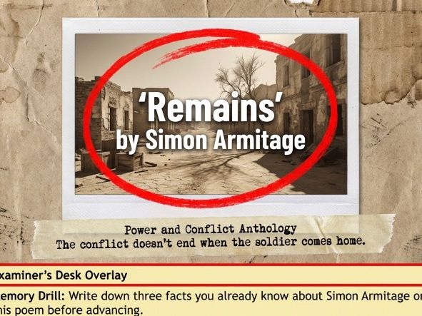 Remains by Simon Armitage | AQA Power and Conflict Anthology | GCSE Poem