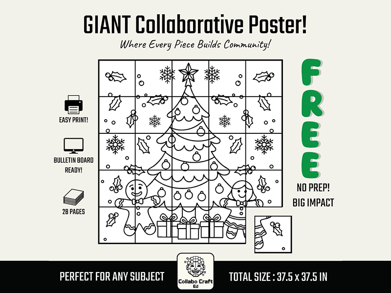 FREE Christmas Collaborative Poster