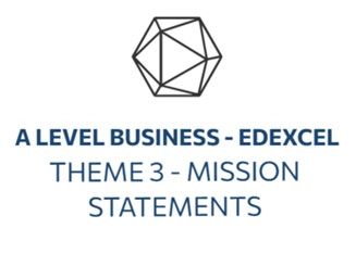 A Level Business - Edexcel - Theme 3 - MISSION STATEMENTS