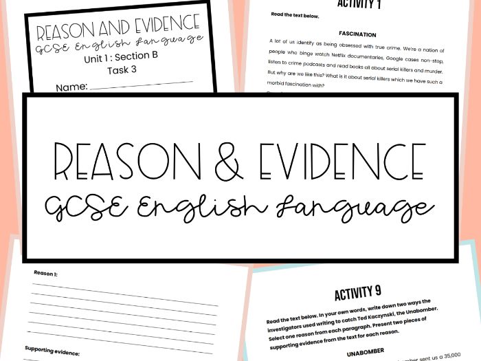 GCSE Reason and Evidence Full Unit | CCEA NI
