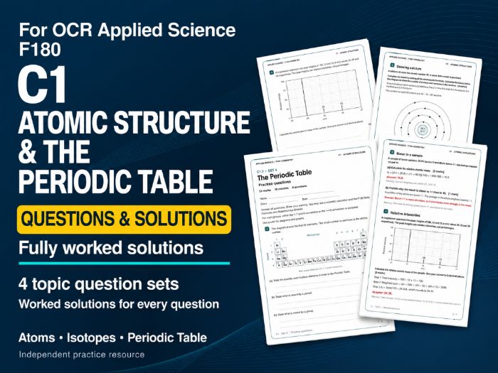 OCR AAQ Applied Science - F180 C1 Practice Questions