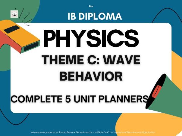 IBDP Physics – Complete Theme C: Wave Behavior - 5 Unit Planners Bundle /SL & HL