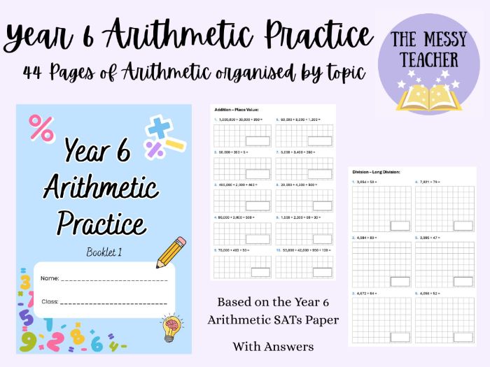 Year 6 Arithmetic Booklet - SATS preparation