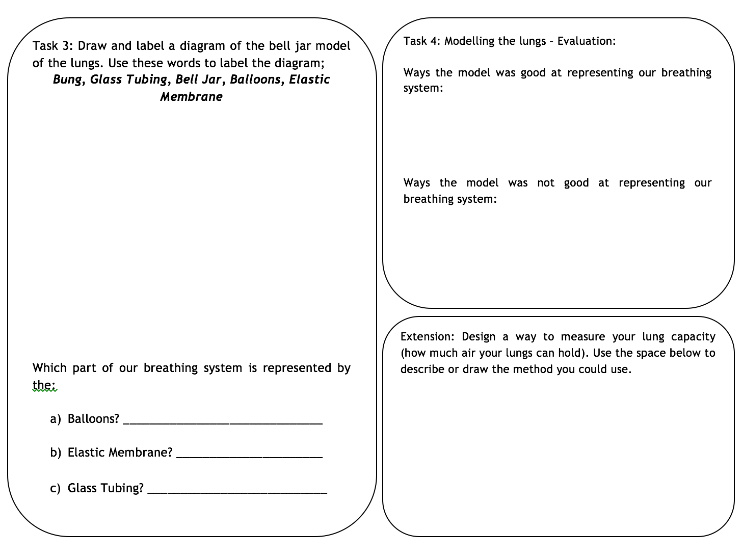 Breathing worksheet