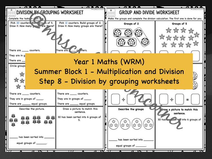 Division by grouping worksheet