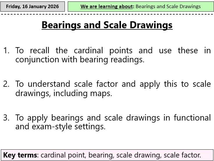 Bearings and Scale ppt GCSE Maths