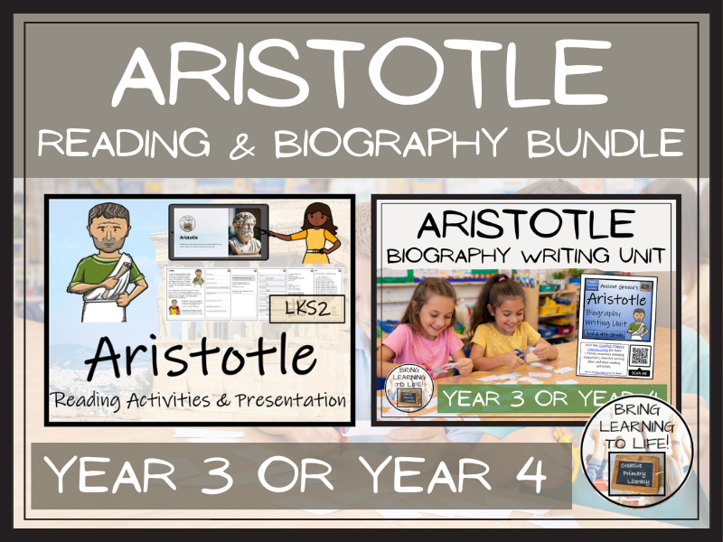 Aristotle Reading Comprehension & Biography Bundle | LKS2