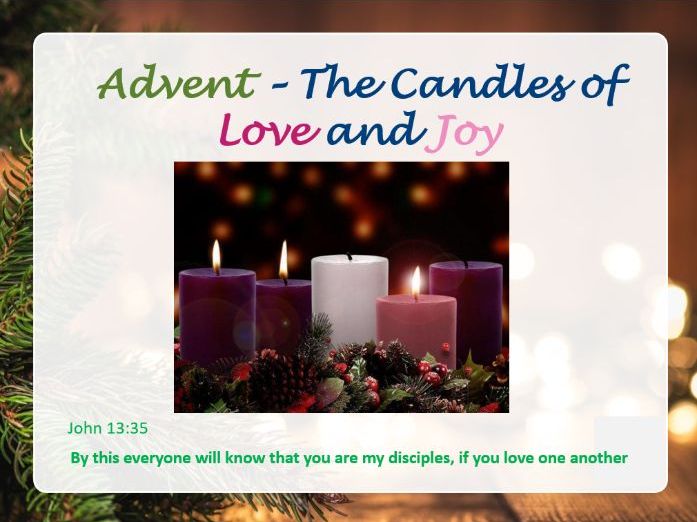 Advent wreath - The candles of Love and Joy