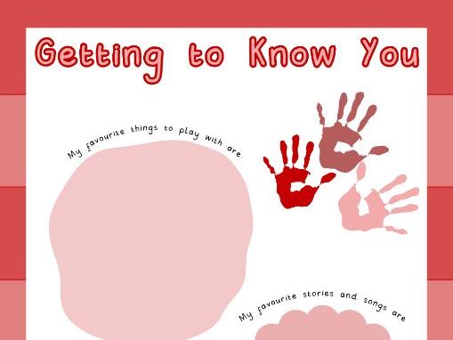 All About Me Booklet - EYFS Transition Booklet - Starting School - Red