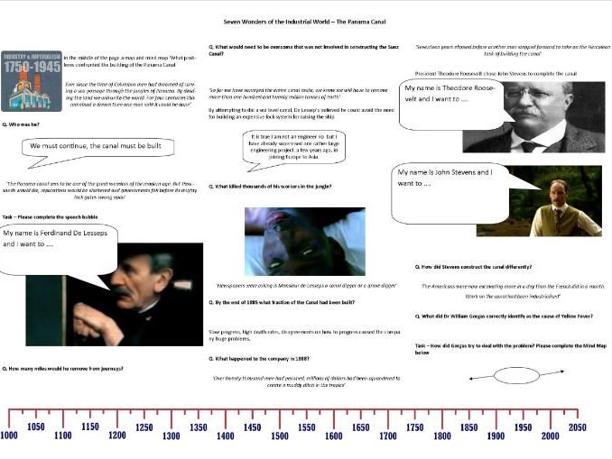 The Panama Canal -  Worksheet to support the BBC TV Documentary GCSE 9-1