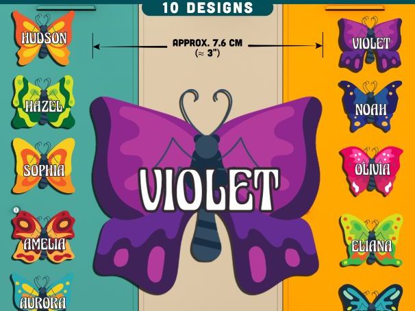 Butterfly Locker Tags, Name Tags, Editable Locker & Cubby Labels, Spring Decor