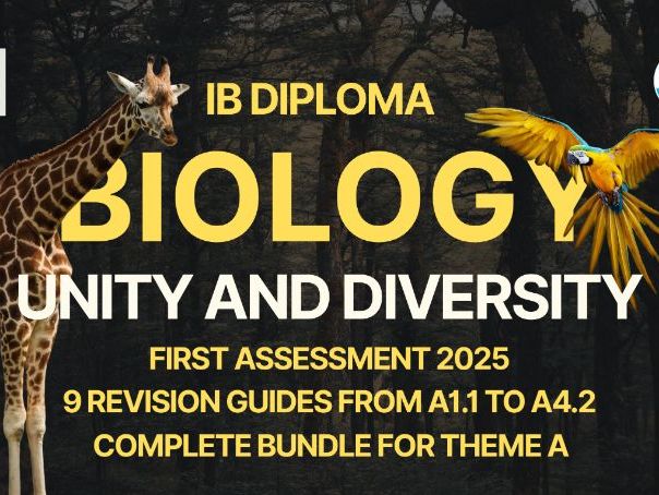 IBDP Biology Theme A Unity & Diversity | Complete 9 Revision Guides Bundle | FA 2025 | SL & HL |