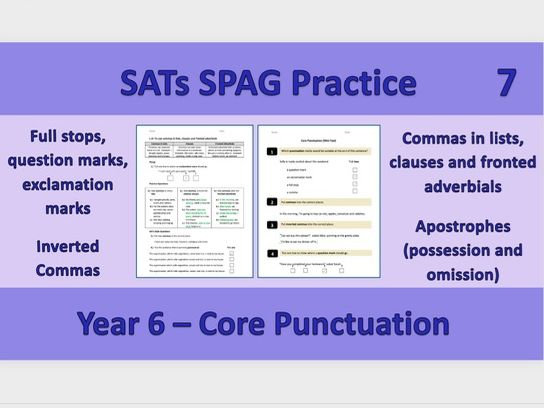Year 6 SATs SPaG - Core Punctuation Practice