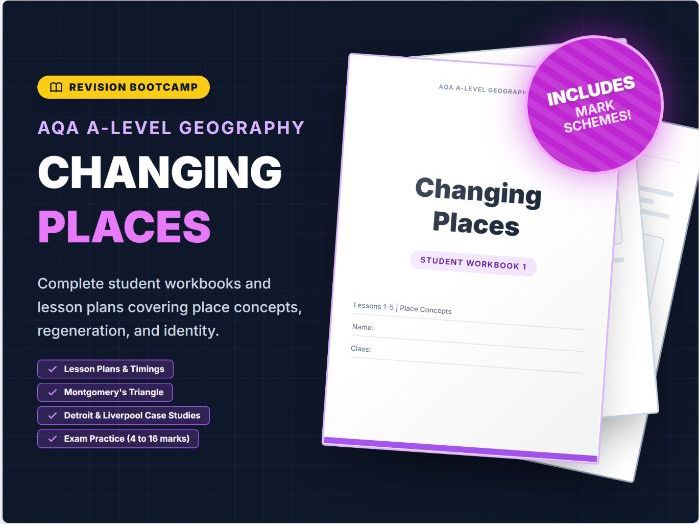 AQA A Level Geography Changing Places Full SOW