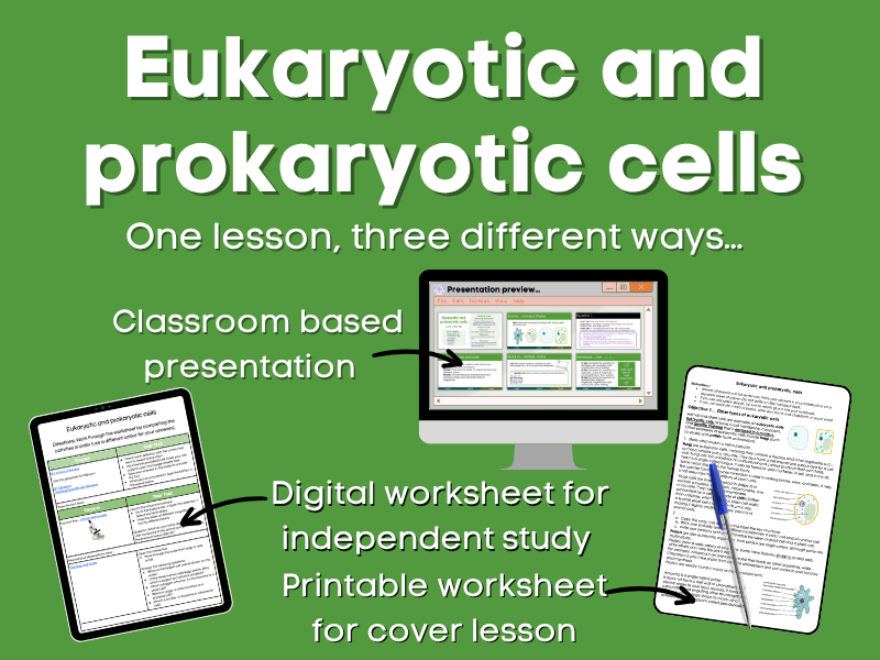 Eukaryotic and prokaryotic cells Lesson bundle